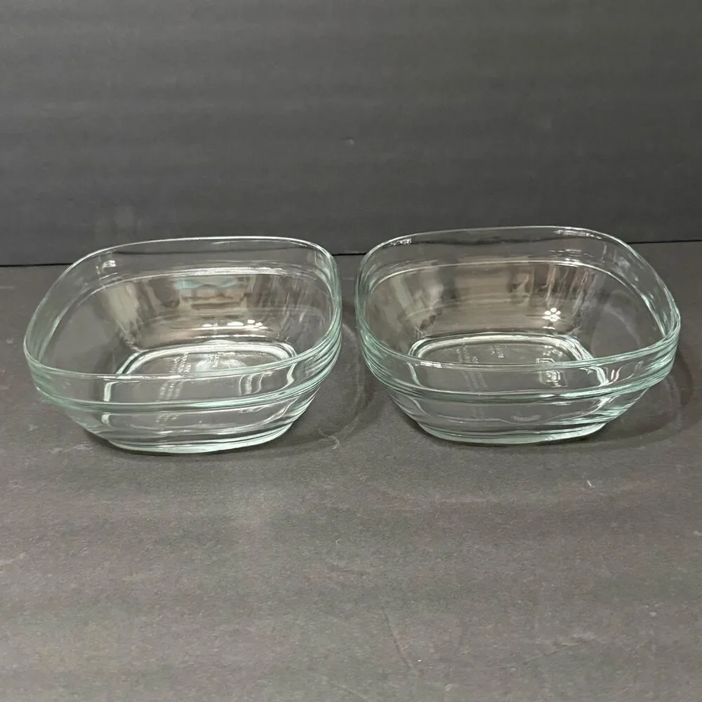 x2 Rubbermaid Glass 2.5 cup Food Storage Container Bowl NO Lid 7N62 Discontinued
